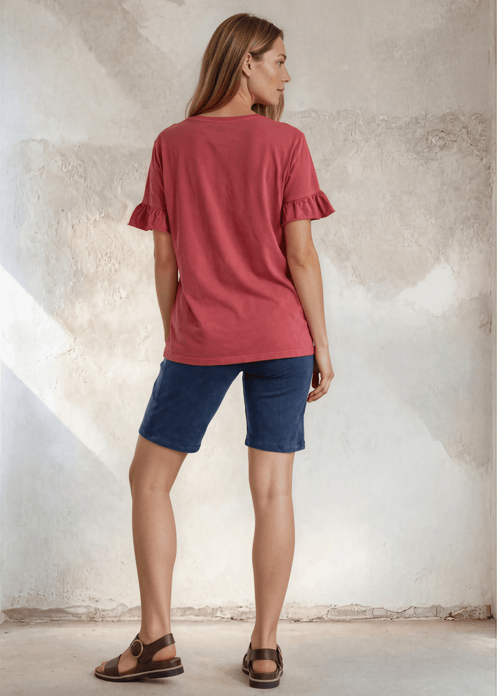 Rita Ruffled Sleeve Loose Fit Tee