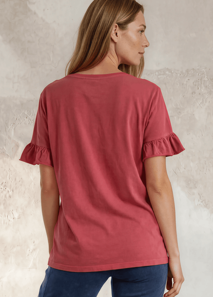 Rita Ruffled Sleeve Loose Fit Tee