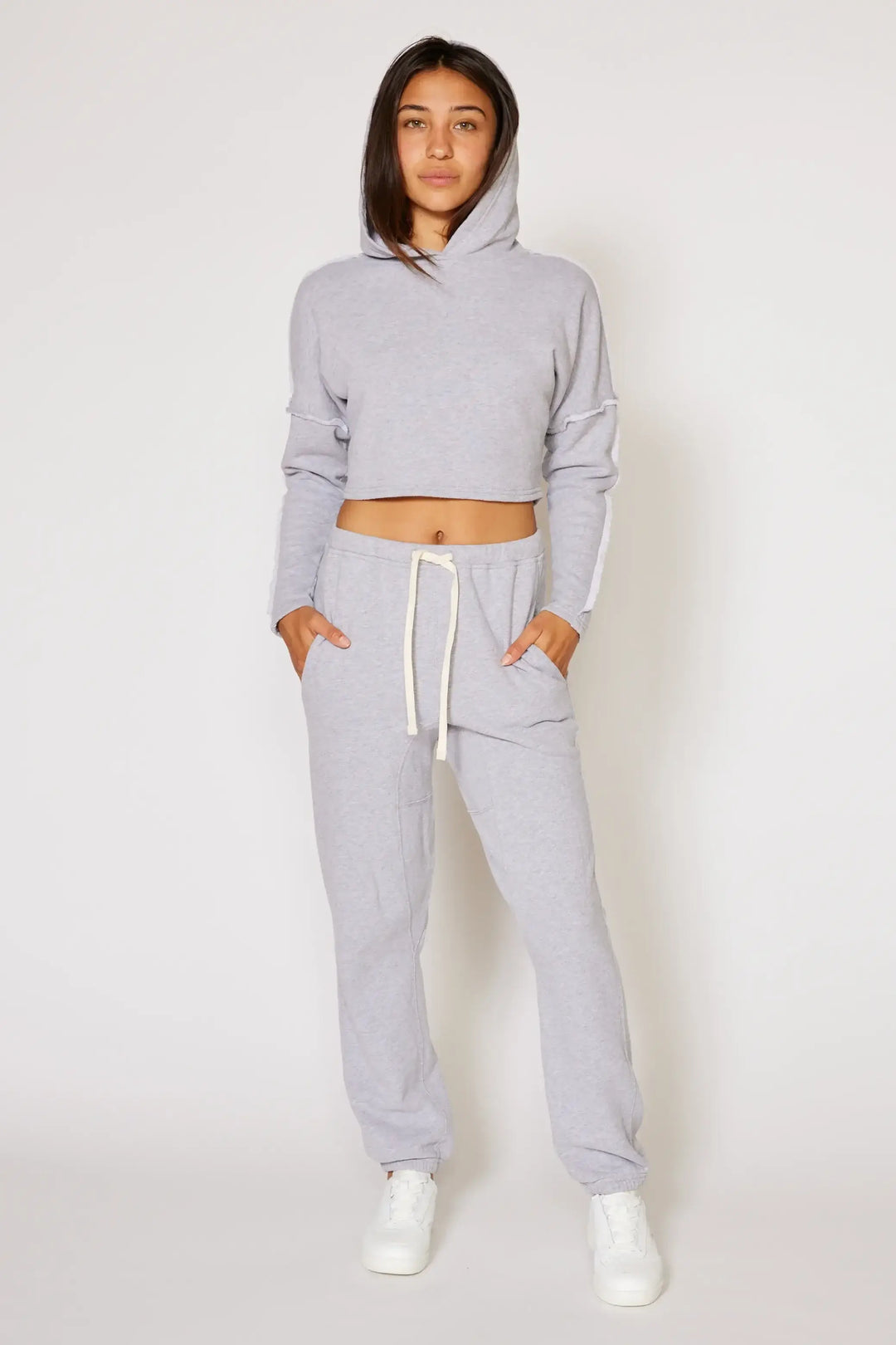 People of Leisure - Cruz Sweatpants - In a versatile heather gray, these comfort fit pants are the trusty sidekick for your daily grind or your lazy Sundays – ethically sourced, locally made, and upcycled with heart right in LA's vibrant core.