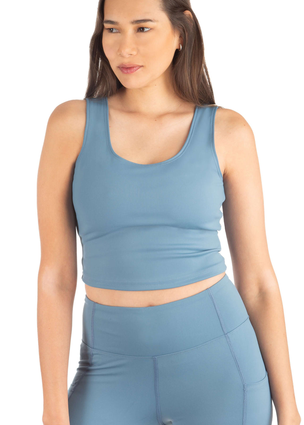 Made in USA WSI Sportswear Women's Hamptons Midi Tank in Blue or Sage or Workout or Yoga, Athletic Wear, Athleisure