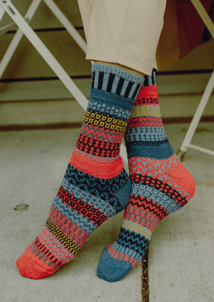 Masala Knitted Crew Socks Made in USA