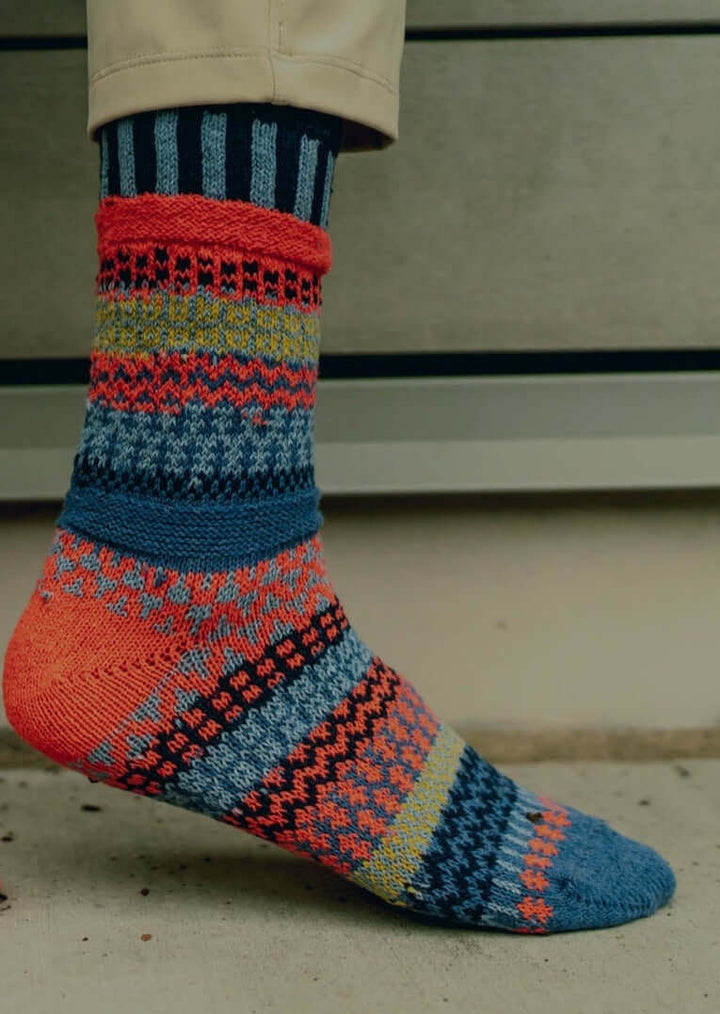 Masala Knitted Crew Socks Made in USA