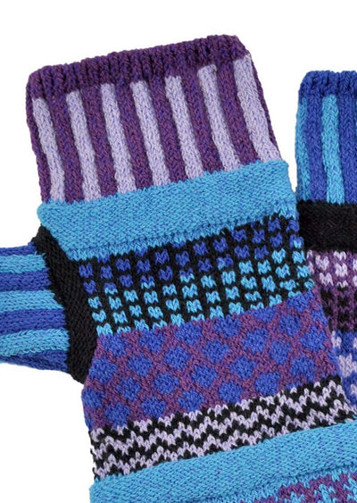 Solmate RASPBERRY Knitted Fingerless Mittens with Colors: turquoise, purple, black, lilac, royal blue. | Made in USA | Classy Cozy Cool Women's Made in America Clothing Boutique