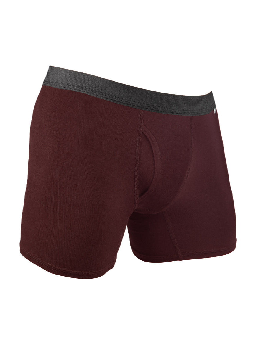 Made in USA WSI Sportswear Men's HYPRTECH™ BAMBOO Boxer Brief w/ Fly, advanced moisture-wicking properties and durability, Contoured pouch, Built in Fly, Relaxed fit Utilizes HYPRTECH™ BAMBOO low compression, a new and innovative eco-friendly technology Advanced moisture wicking properties 7.25" Inseam 