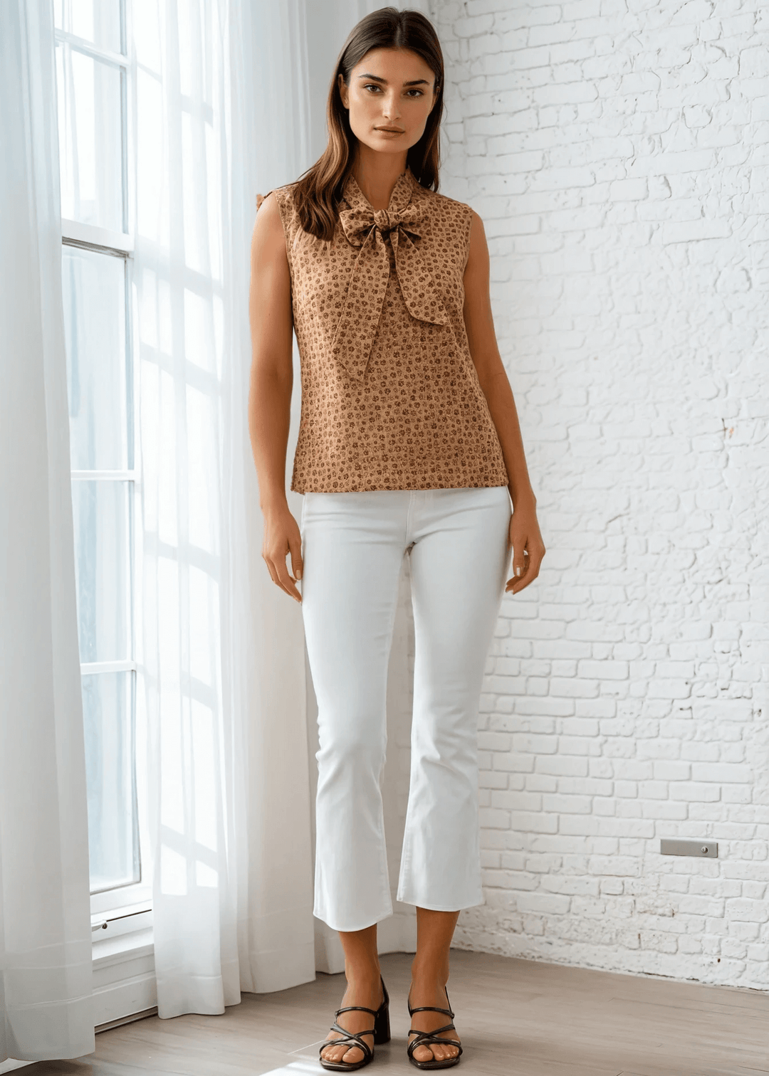 Vintage Style Tops This top is for the vintage lover at heart! Now available in our Paw print. This 100% cotton top features bust darts for a flattering silhouette, a side zippered closure for ease of wear, and an oversized bow at the neckline for that perfect 1950's inspired look.