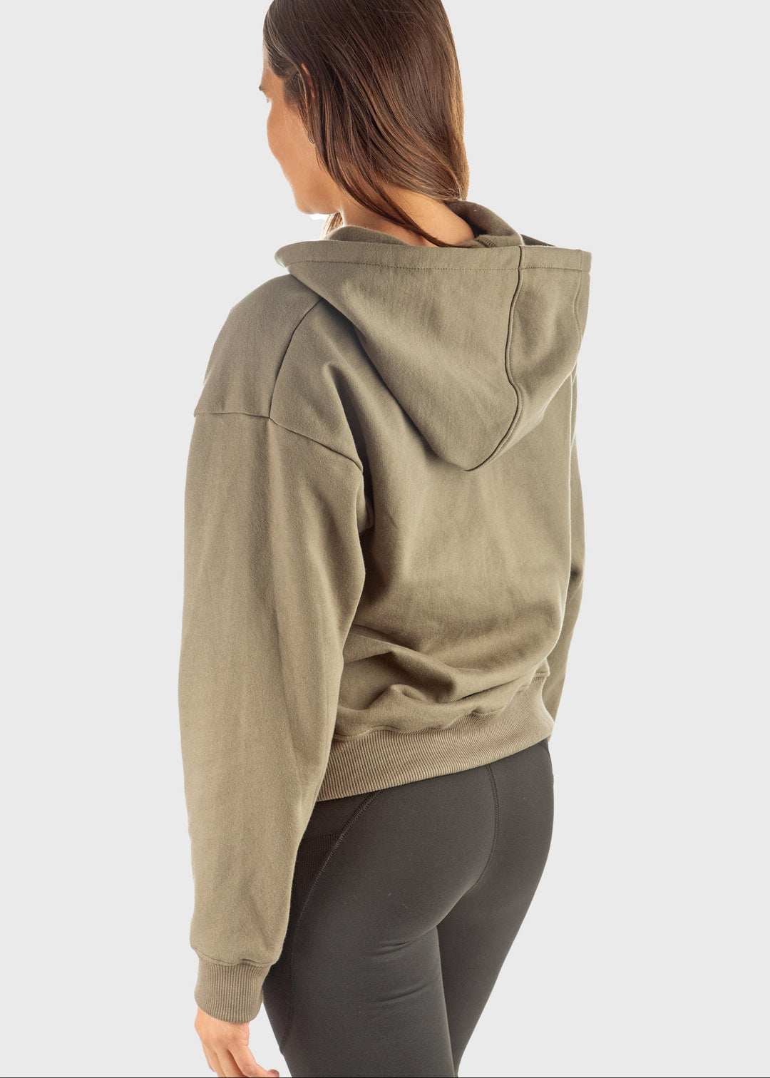 Made in USA WSI Sportswear Women's Cotton HIGHLAND FLEECE FULL ZIP SWEATSHIRT, Medium Weight in Black or Moss Green