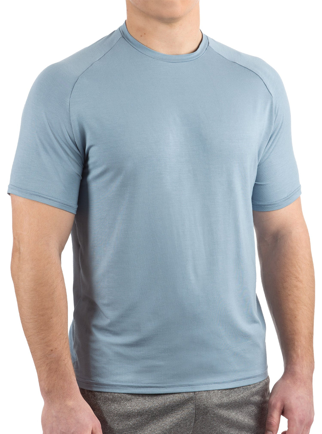 Made in USA WSI Sportswear Men's HYPRTECH™ Bamboo Essential Tee | BAMBOO: 95% Bamboo , 5% Spandex Innovative, eco-friendly HYPRTECH™ BAMBOO 