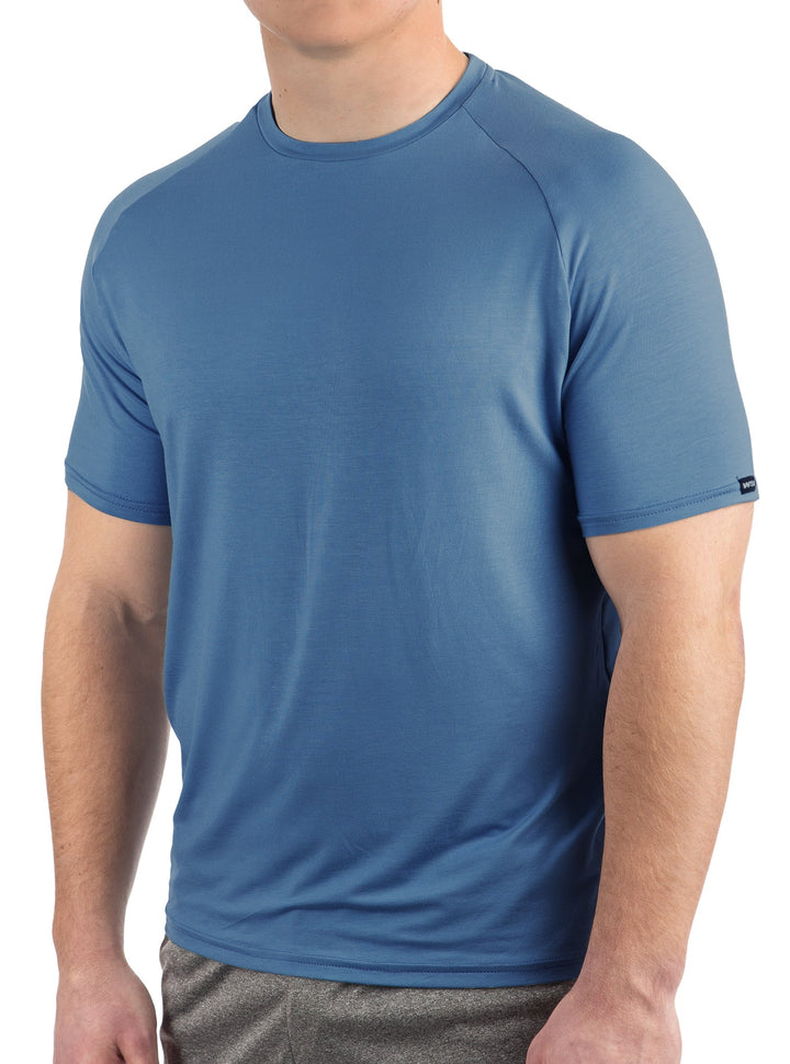 Made in USA WSI Sportswear Men's HYPRTECH™ Bamboo Essential Tee | BAMBOO: 95% Bamboo , 5% Spandex Innovative, eco-friendly HYPRTECH™ BAMBOO 