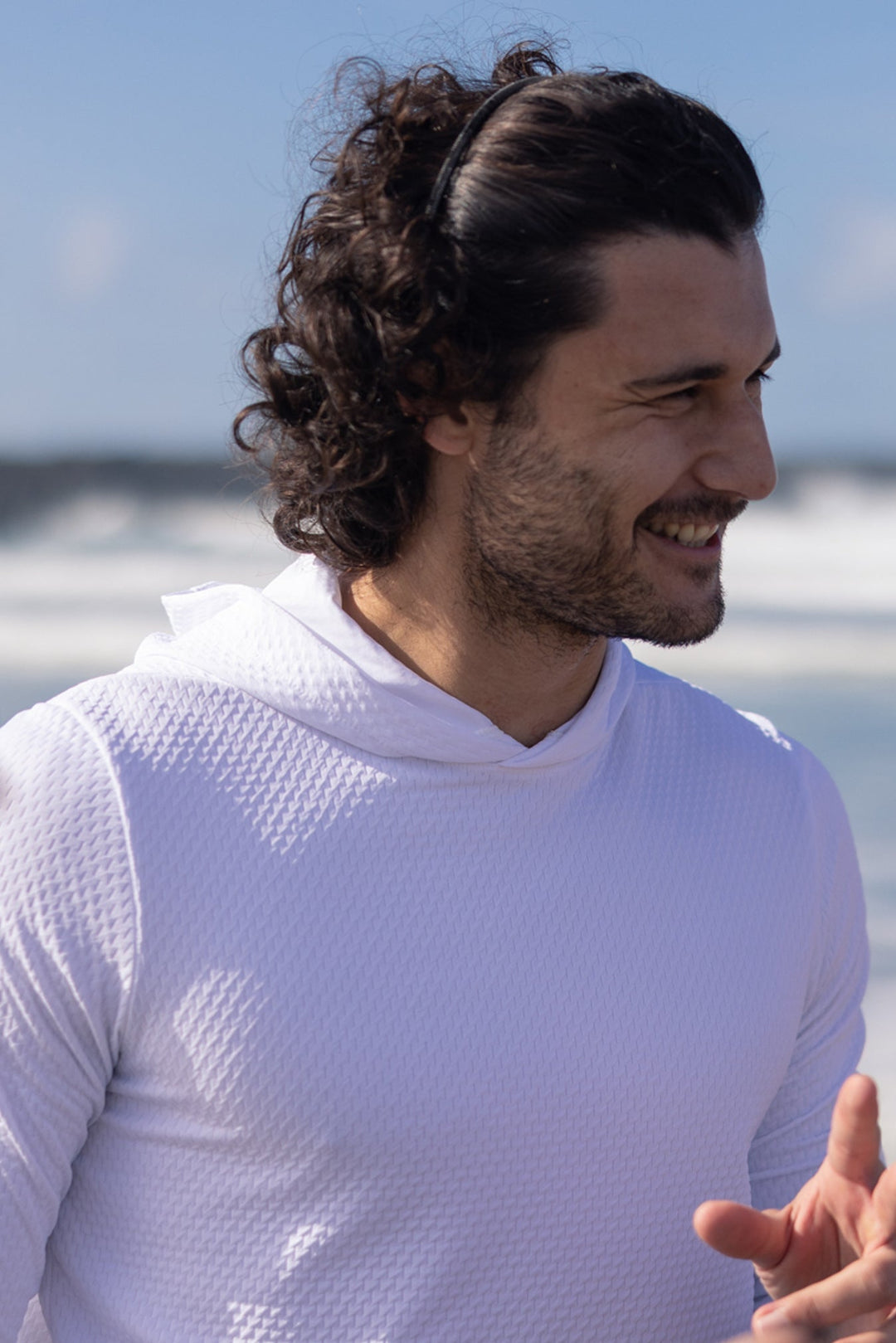Made in USA. WSI Sportswear Men’s Illusion Mesh Sun Hoodie. Lightweight. Stretch. Breathable. Built-in UPF 50 Sun Protection.