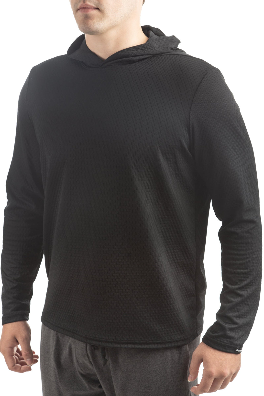 Made in USA. WSI Sportswear Men’s Illusion Mesh Sun Hoodie. Lightweight. Stretch. Breathable. Built-in UPF 50 Sun Protection.