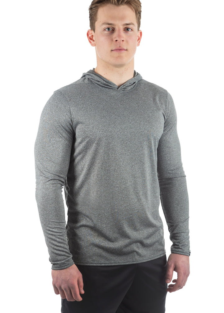 Made in USA WSI Sportswear Men's Microtech™ Lightweight Performance Hoodie, UPF50 Sun Protection, Advanced wicking properties, Anti-microbial Properties 