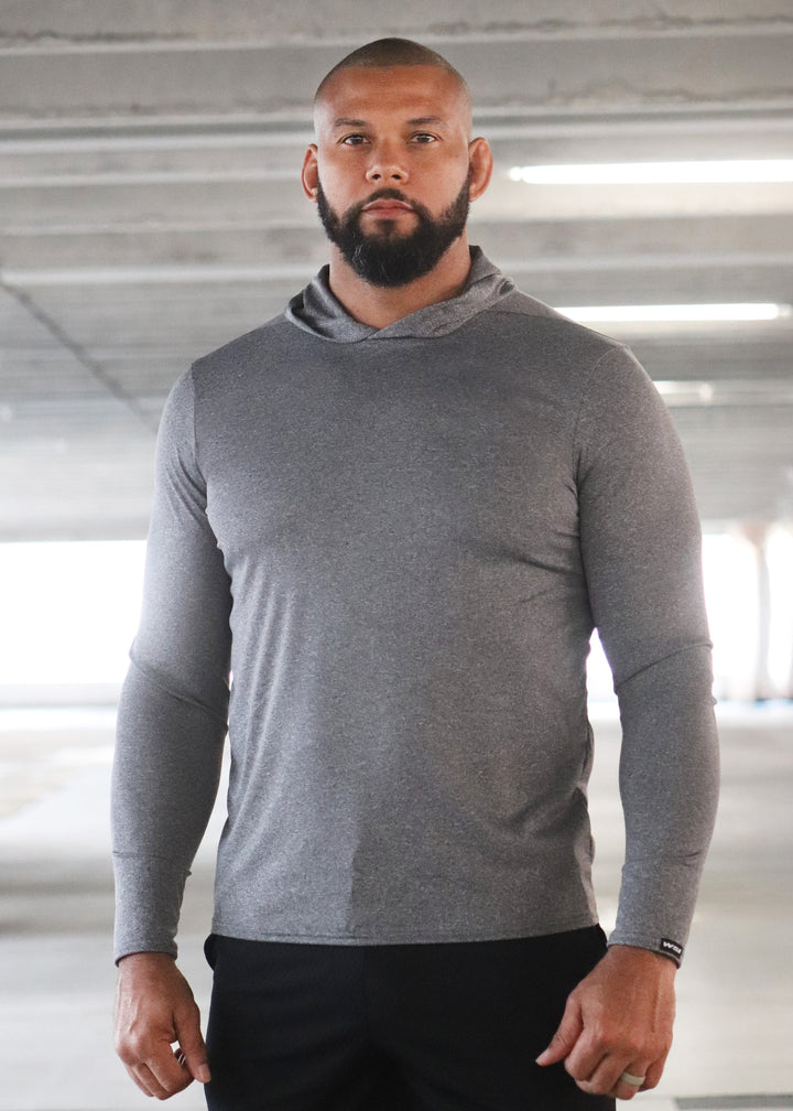 Made in USA WSI Sportswear Men's Microtech™ Lightweight Performance Hoodie, UPF50 Sun Protection, Advanced wicking properties, Anti-microbial Properties 