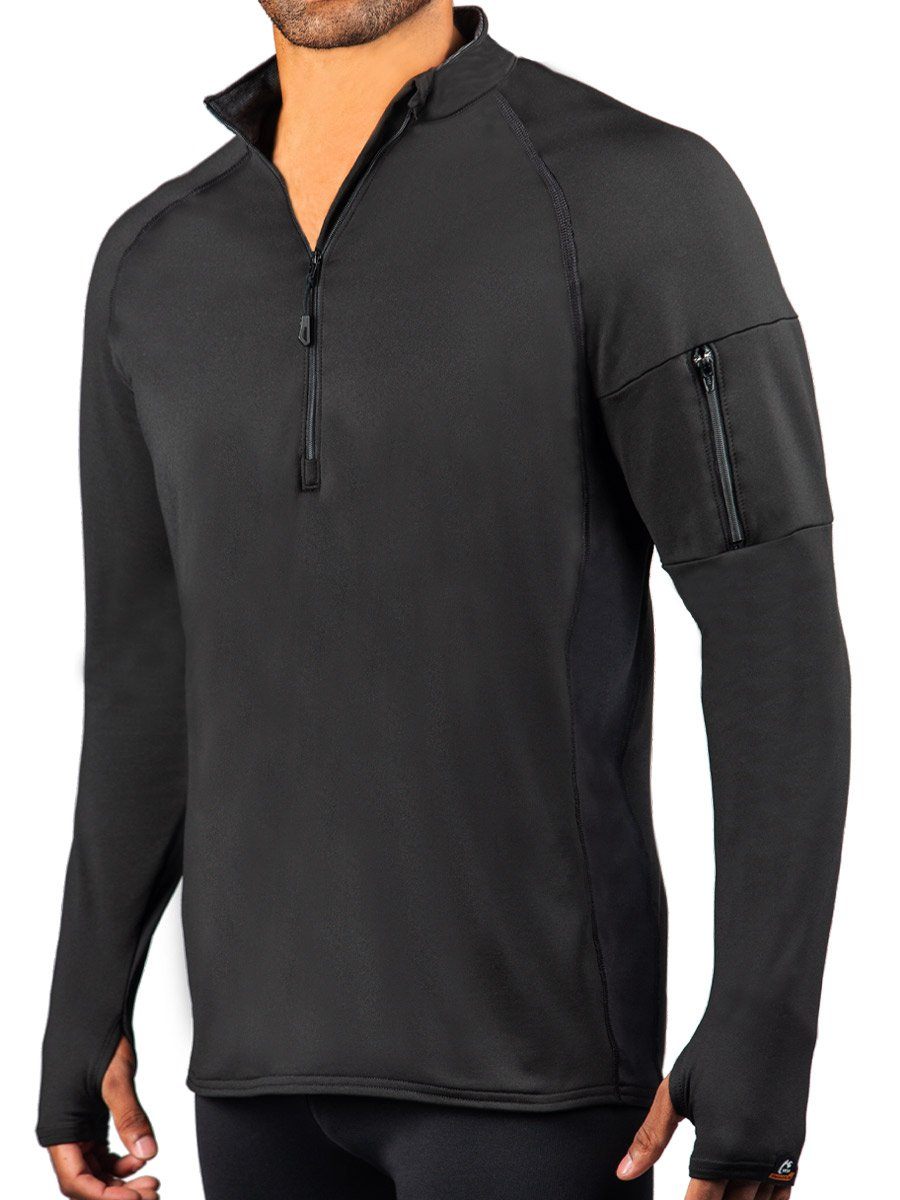 Made in USA WSI Sportswear Men's HEATR® Vent 1/2 Zip Long Sleeve Shirt, New and improved HEATR® is equipped with more stretch and durability! Dry-fit, American-made clothing that helps increase athletic performance and allows you to be your best. Will keep you warm even in temperatures from -10° to 60° F HEATR® is built around the neck for enhanced warmth without bulk with ProWikMax™ integrated in the core and arms to help enhance wicking and venting capabilities. 4 way stretch for flexibility, durability, 