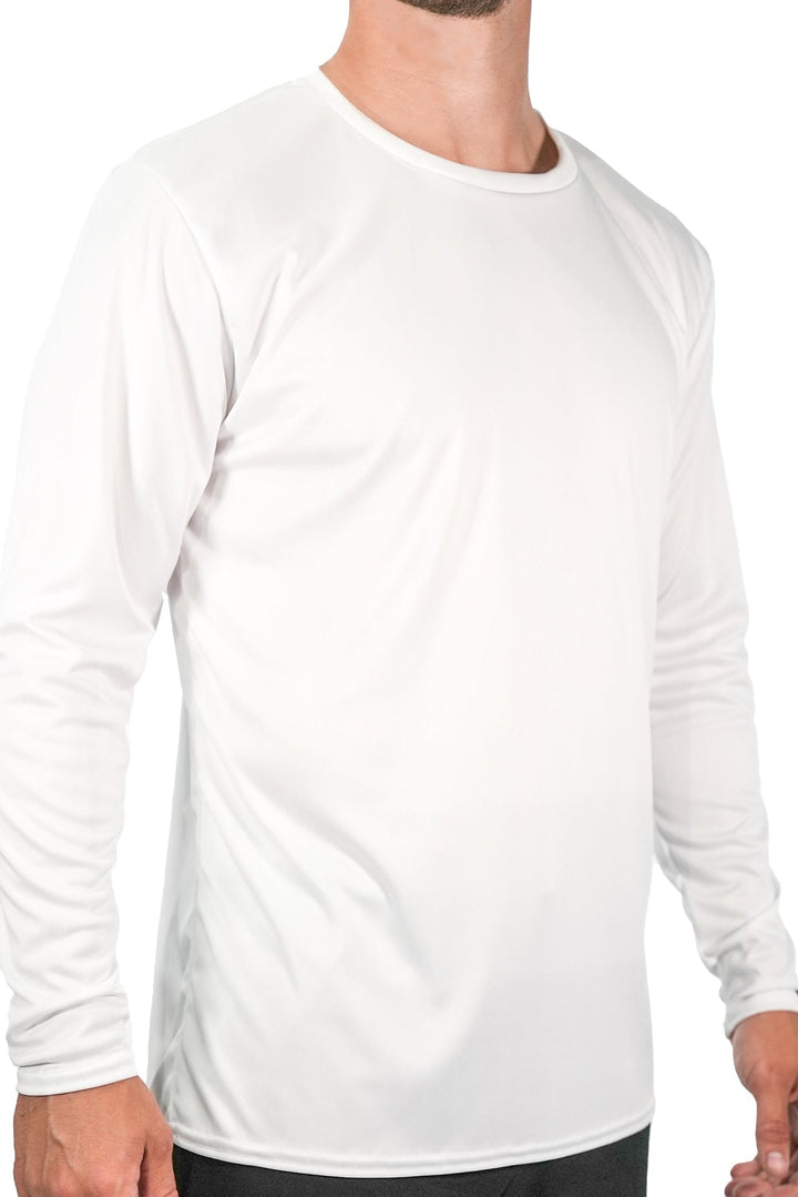 Made in USA WSI Sportswear Men's Microtech™ Loose Fit Long Sleeve Shirt, Product #751LLS, Advanced moisture wicking properties, Available in Navy, White and Black 