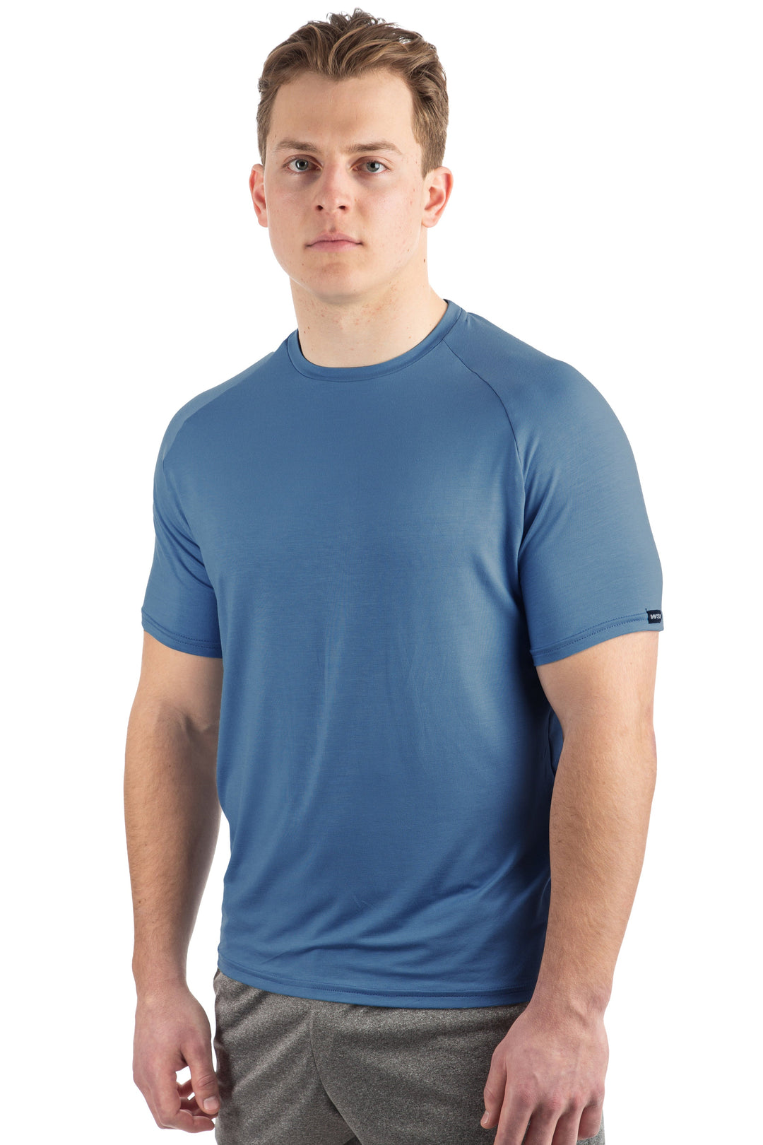 Made in USA WSI Sportswear Men's HYPRTECH™ Bamboo Essential Tee | BAMBOO: 95% Bamboo , 5% Spandex Innovative, eco-friendly HYPRTECH™ BAMBOO 