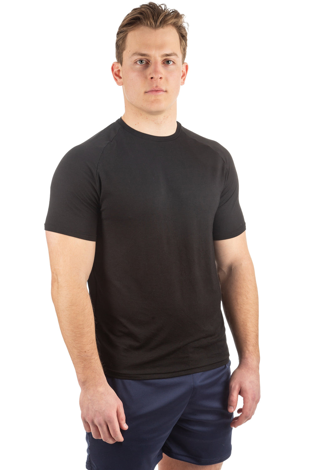 Made in USA WSI Sportswear Men's HYPRTECH™ Bamboo Essential Tee | BAMBOO: 95% Bamboo , 5% Spandex Innovative, eco-friendly HYPRTECH™ BAMBOO 