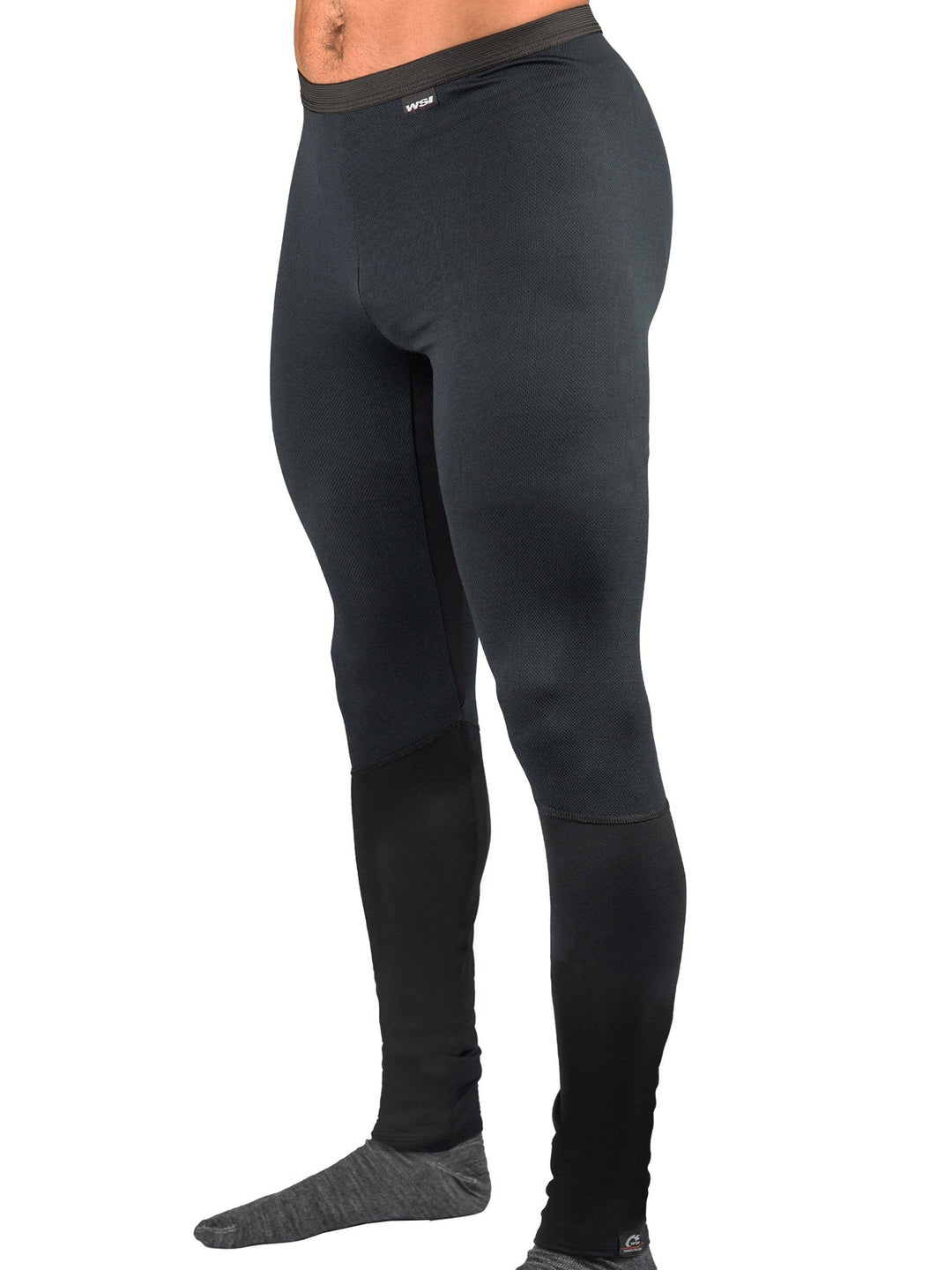 Made in USA WSI Sportswear Men’s HEATR® Tundra Base Layer Pants. Warm for cold weather, Stretch, Drifit, Black base layer pants.
