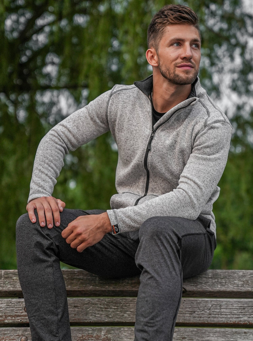 WSI Sportswear Men's SoftTECH™ Pro Joggers Made in USA in Charcoal Gray, Elastic band with draw cord, Side pockets, Cuffed Hem 