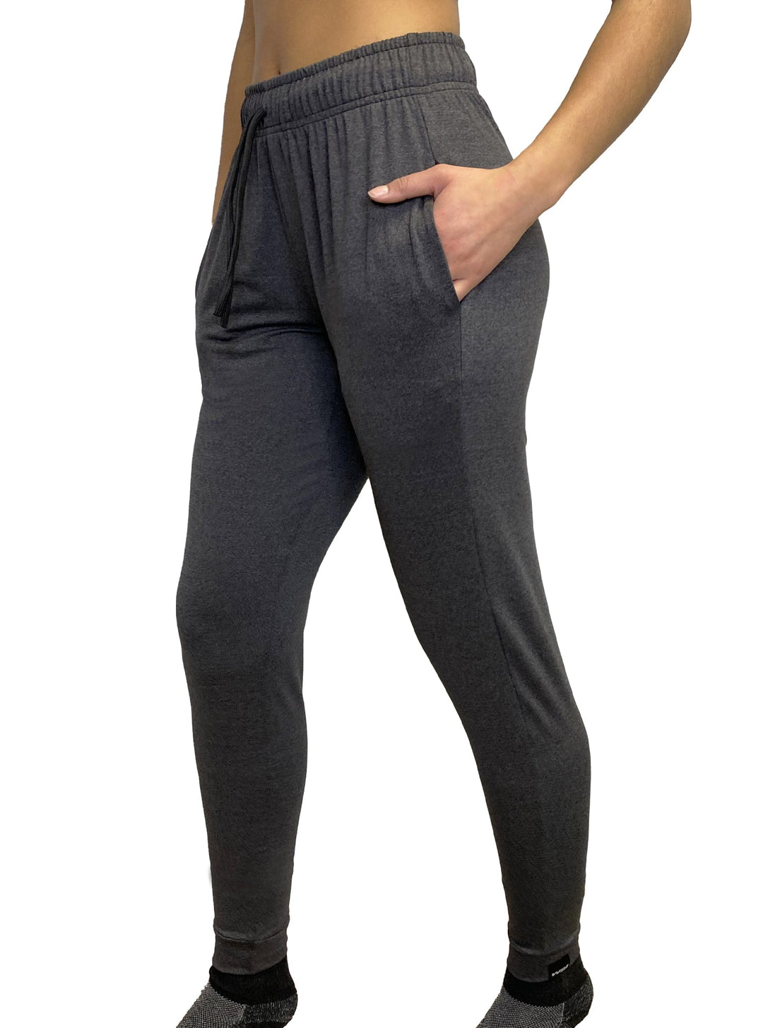 WSI Sportswear Men's SoftTECH™ Pro Joggers Made in USA in Charcoal Gray, Elastic band with draw cord, Side pockets, Cuffed Hem 