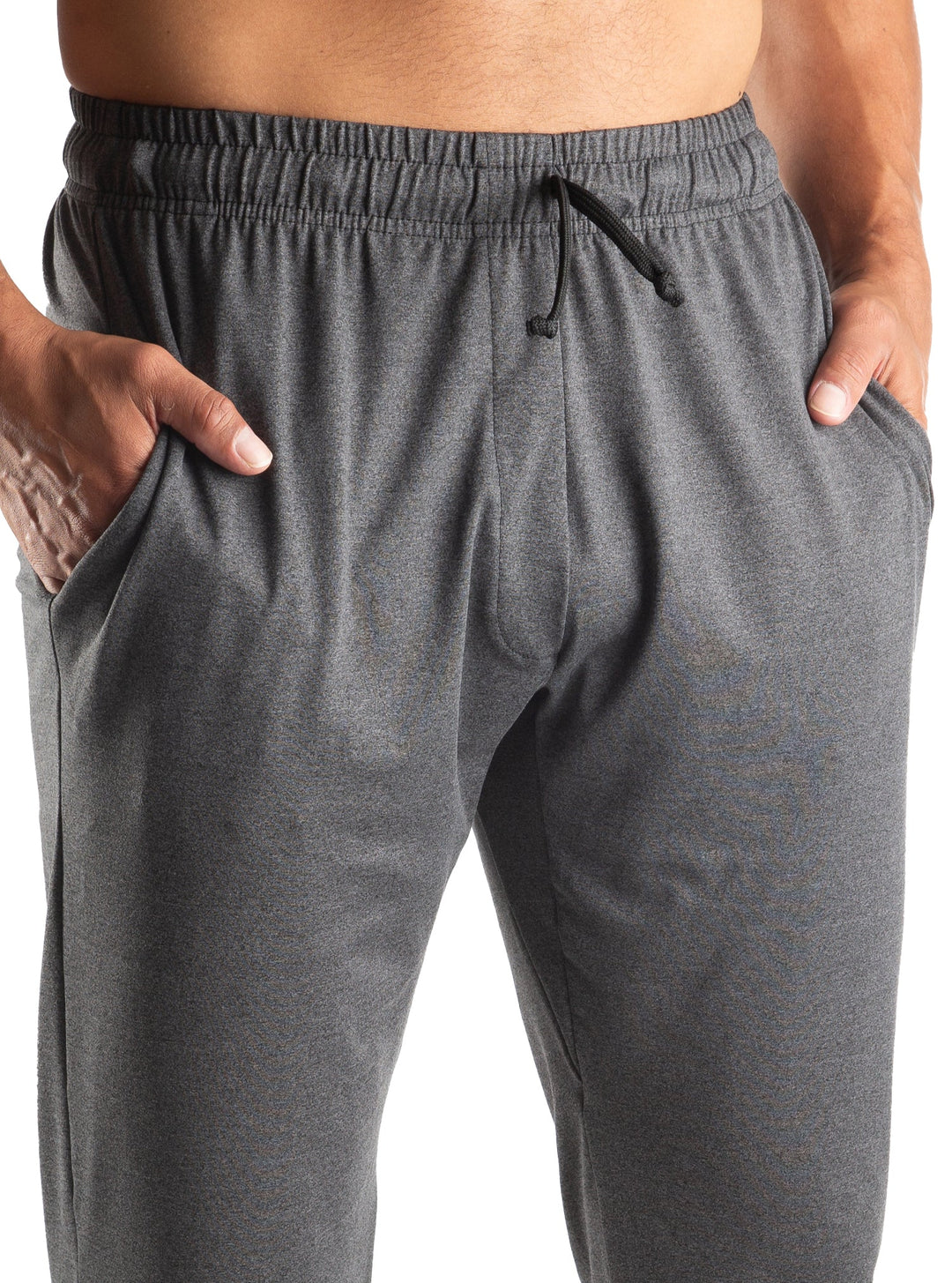WSI Sportswear Men's SoftTECH™ Pro Joggers Made in USA in Charcoal Gray, Elastic band with draw cord, Side pockets, Cuffed Hem 