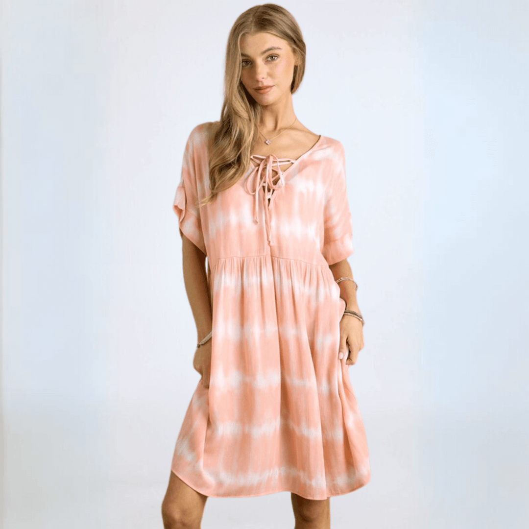 Lace-up Baby Doll Dress Made in USA Lace-up Baby Doll Dress Made in USA