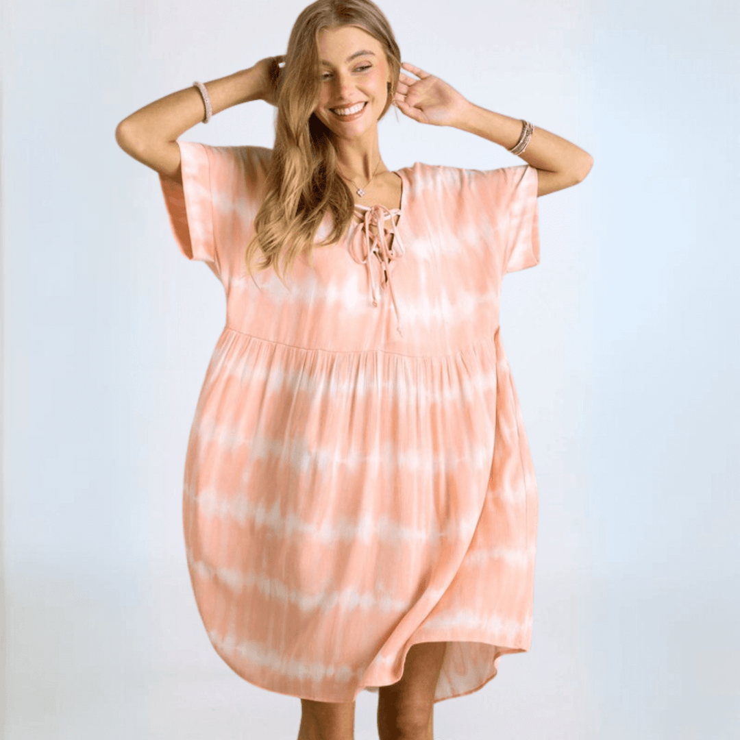 Lace-up Baby Doll Dress Made in USA Lace-up Baby Doll Dress Made in USA