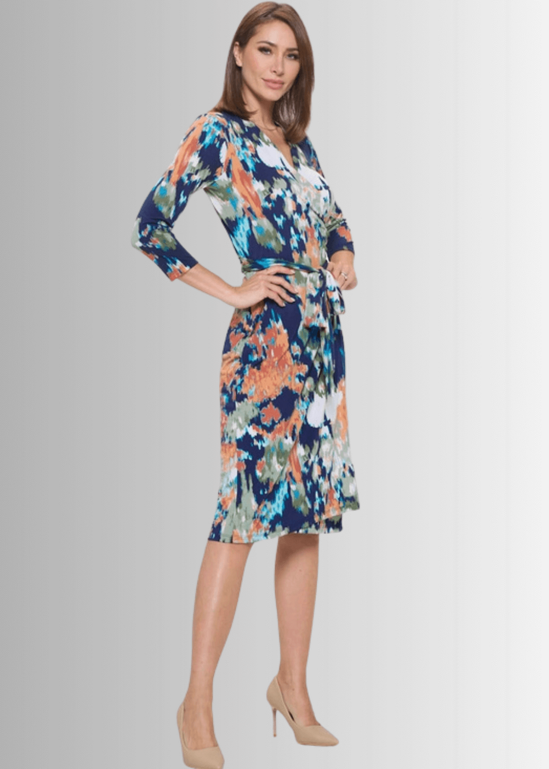 jersey wrap dress midi Whistles Jersey Wrap Midi Dress Black Size 2