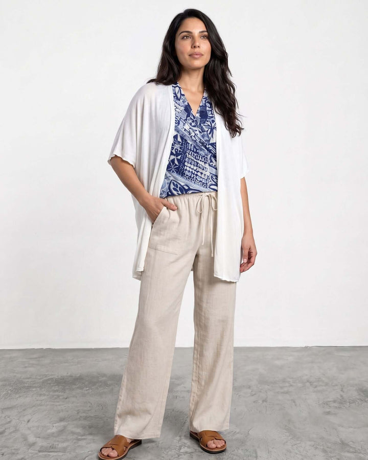 Semi-Sheer Mesh Accent Cardigan