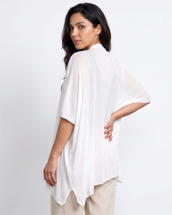 Semi-Sheer Mesh Accent Cardigan