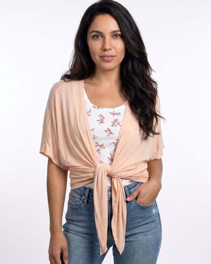 Semi-Sheer Mesh Accent Cardigan