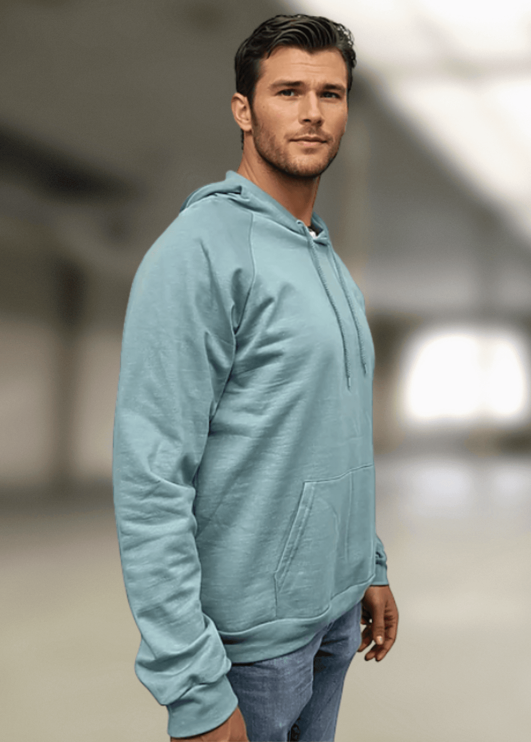 Experience unmatched comfort with this Organic Cotton Pullover Hoodie in Arctic Blue. Crafted from 100% combed ring-spun organic cotton fleece, it feels incredibly soft and cozy against the skin. made entirely in the USA, this hoodie combines ethical production with lasting quality.