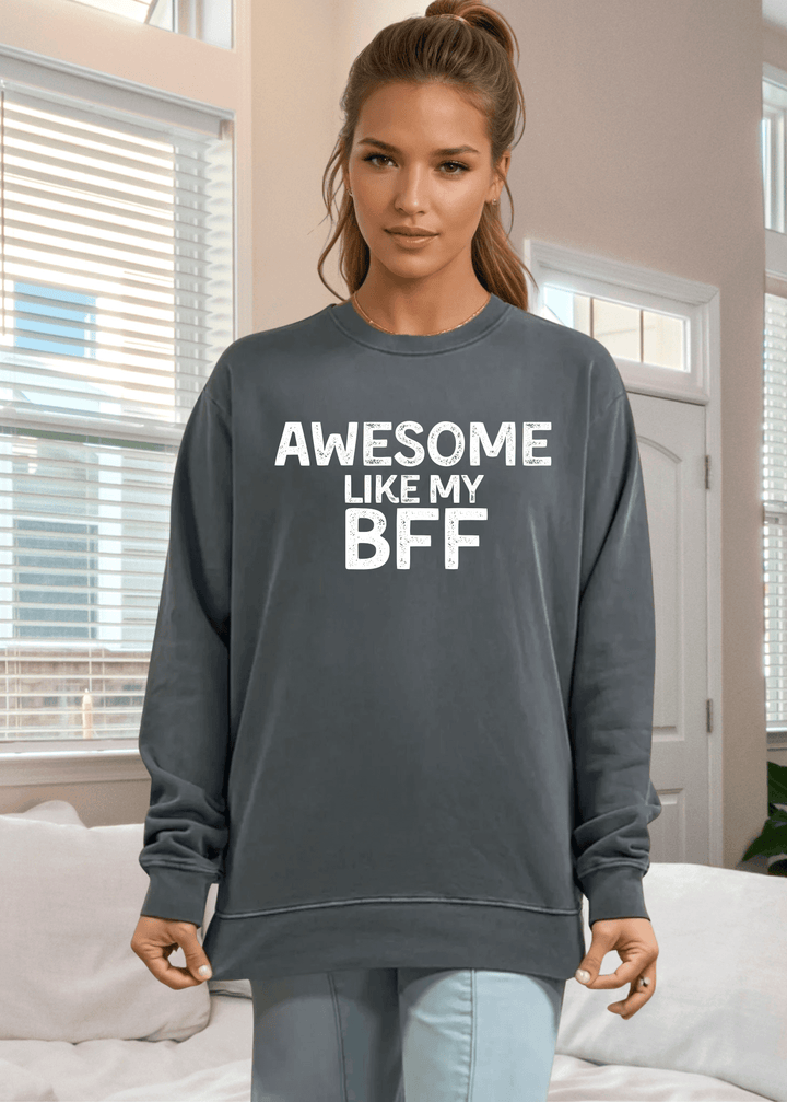 Celebrate with those who are awesome - just like you, in this heavyweight pigment-dyed cotton sweatshirt. Featuring a fun graphic design, it's the perfect gift for spreading joy to family and friends this season. 