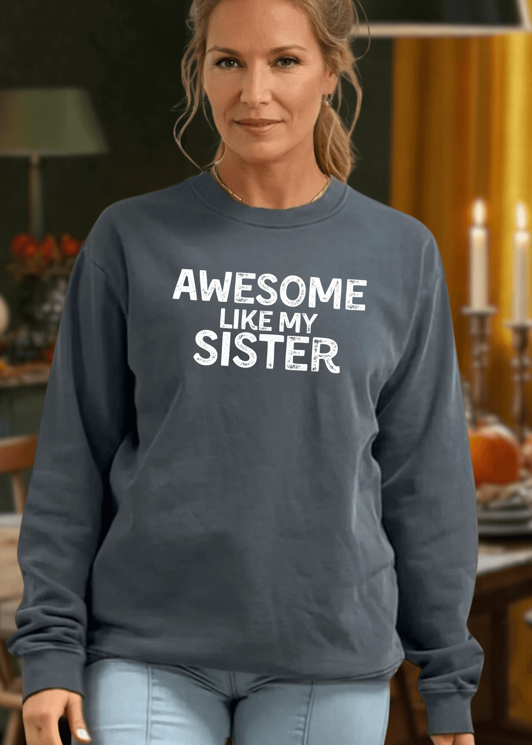 Celebrate with those who are awesome - just like you, in this heavyweight pigment-dyed cotton sweatshirt. Featuring a fun graphic design, it's the perfect gift for spreading joy to family and friends this season. 