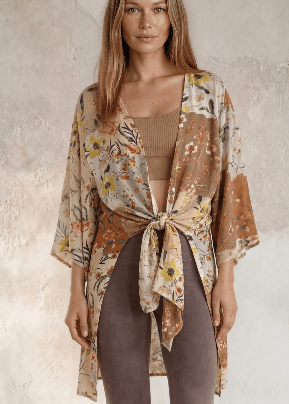 Farrah Floral Patchwork Kimono Cardigan