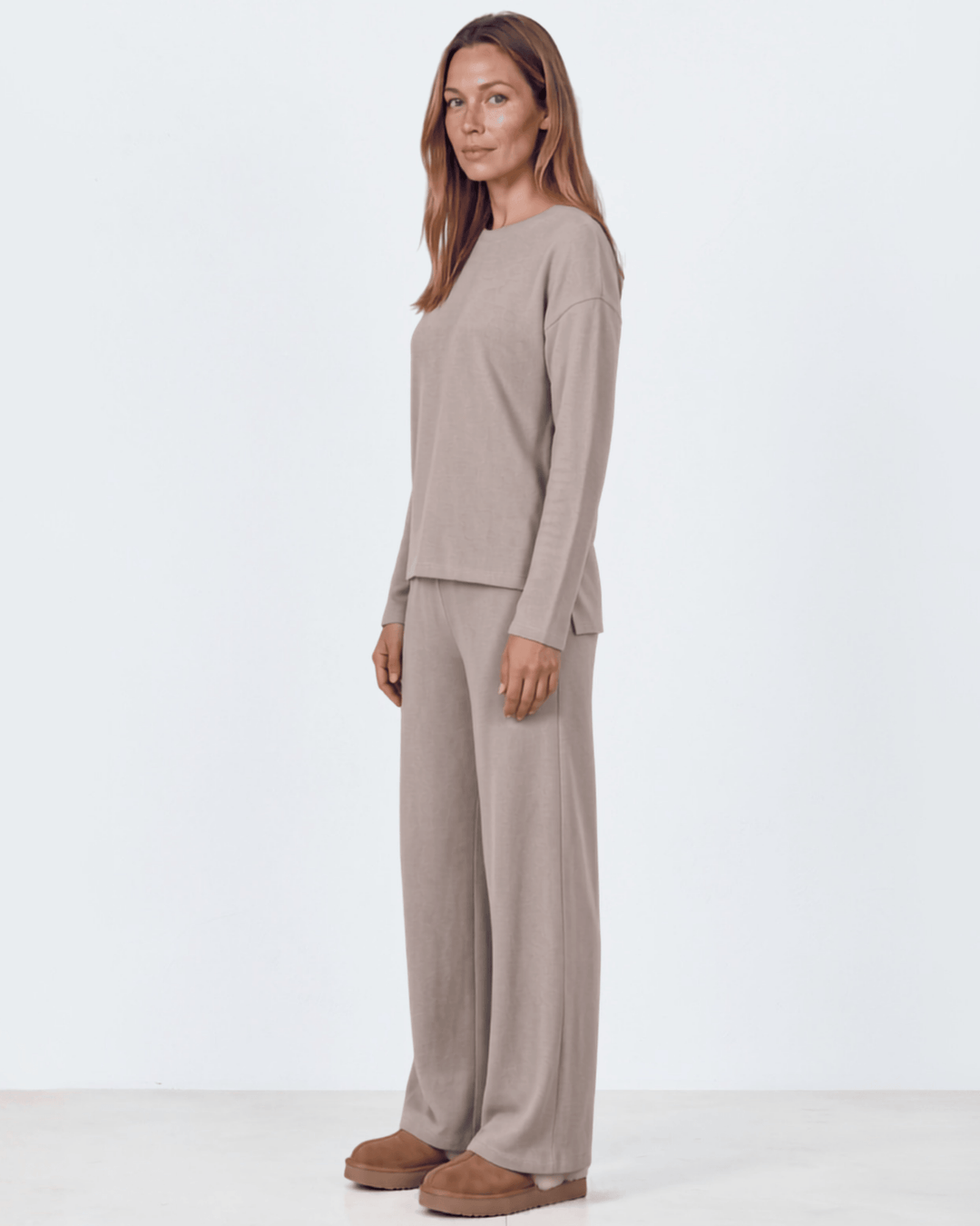 Sophia Soft and Chic Lounge Set Made in USA - Taupe