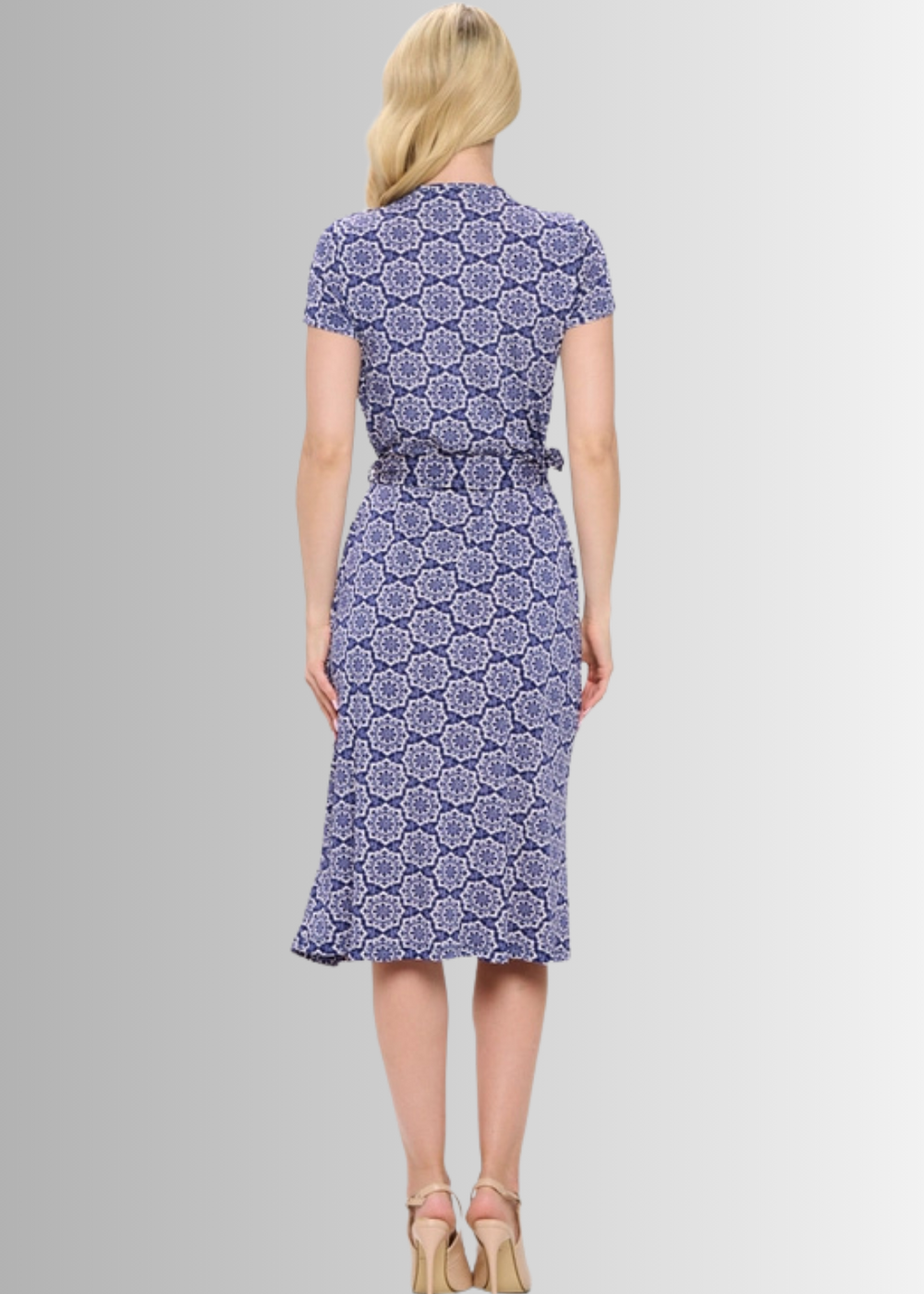 Women's Navy Floral Jersey Wrap Dress Made in USA Classy Cozy Cool | Made in USA | Women's Clothing Boutique Women's Navy Floral Jersey Wrap Dress Made in USA Classy Cozy Cool | Made in USA | Women's Clothing Boutique