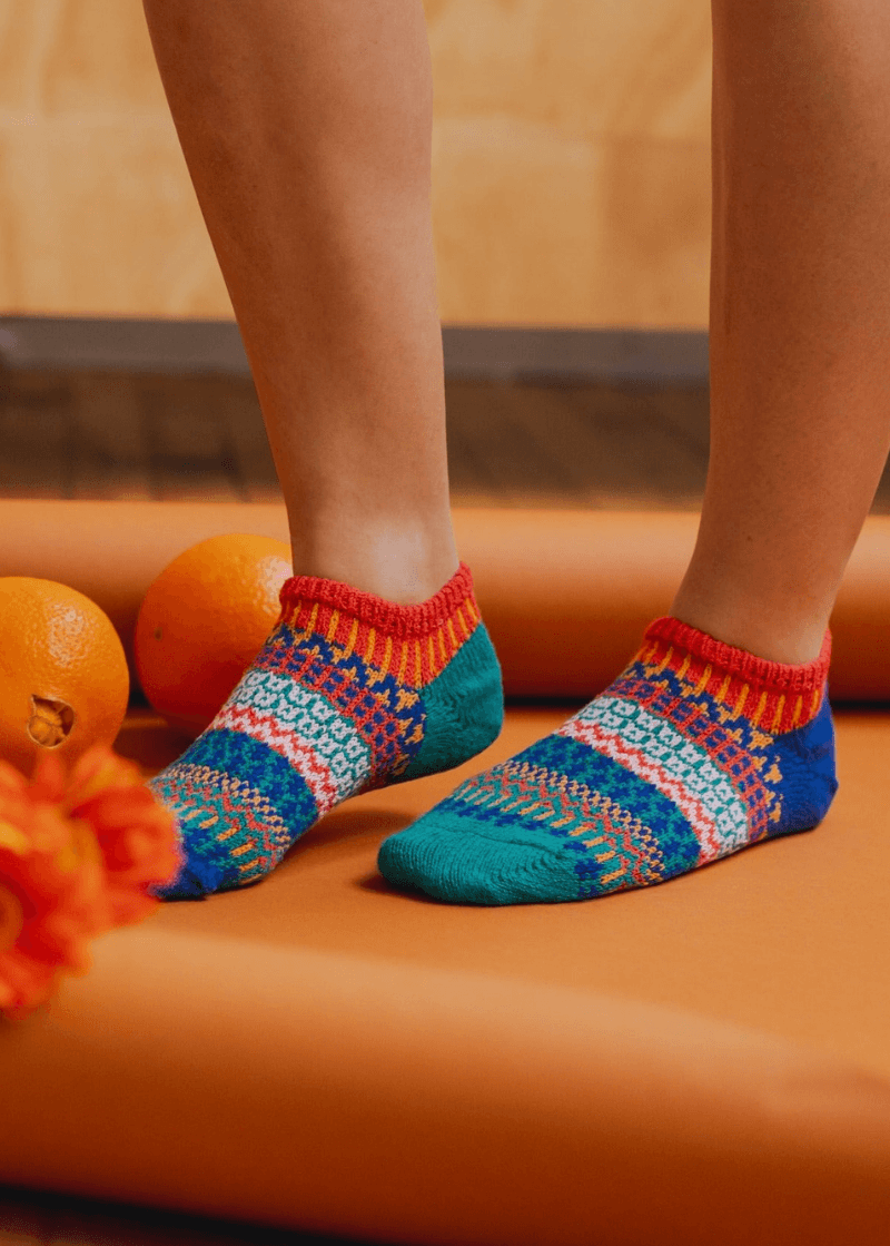 Solmate CAYANNE Knitted Ankle Socks Proudly Made USA | These socks are delightfully mismatched & so very comfortable. Classy Cozy Cool Women's Boutiqu