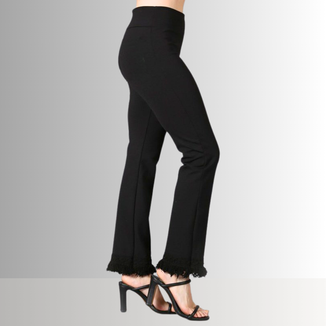 Ladies Plus Size Mineral Washed Cropped Straight Leg Pants