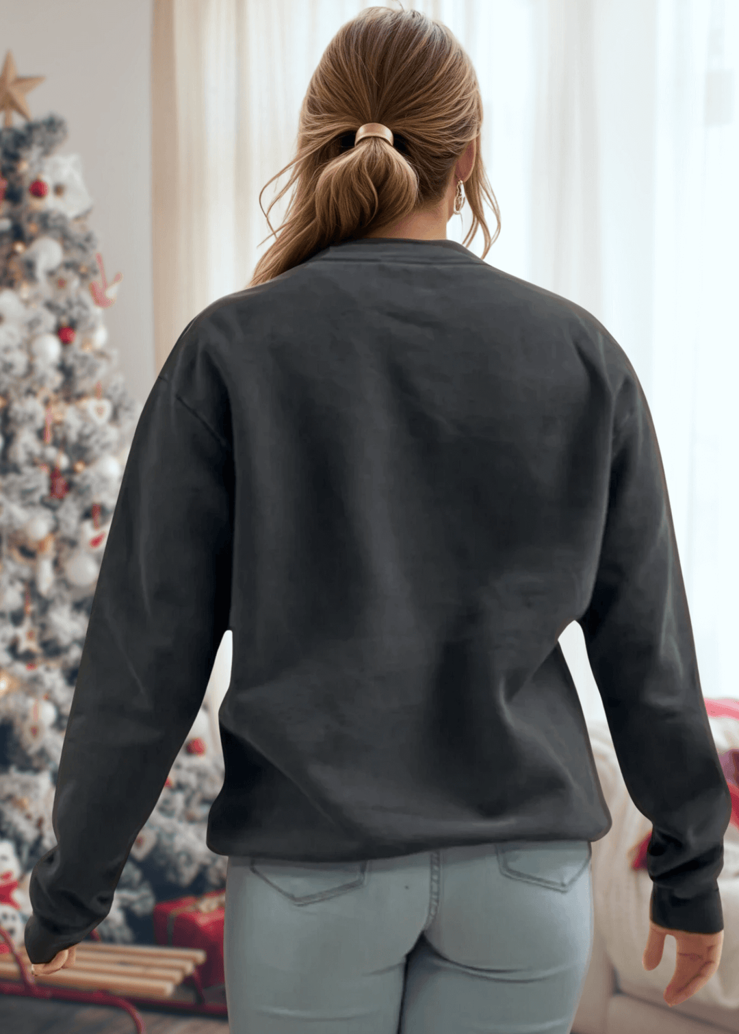 Celebrate the season in comfort with this heavyweight pigment-dyed cotton sweatshirt, featuring a charming pastel Christmas tree graphic. Crafted with excellent USA quality that lasts, this piece offers a relaxed, loose-fitting silhouette perfect for cozy gatherings and casual days. The crew neck and long sleeves provide warmth, while the durable construction ensures it becomes a holiday favorite year after year. Choose from Washed Black, Evergreen, or Mocha