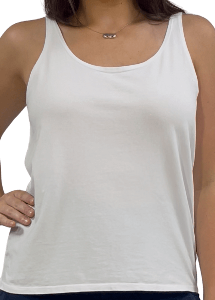 Twenty Four Seven Tank Top | Women's Sustainable and durable premium America-made cotton tank top, in Mineral Washed Vintage Dark Moss Green Color, Wide Round Neck, Loose Fit, Perfect for Layering | Classy Cozy Cool Style C11315