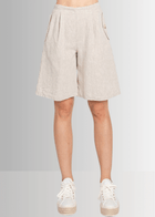 Linen and Cotton Bermuda Shorts