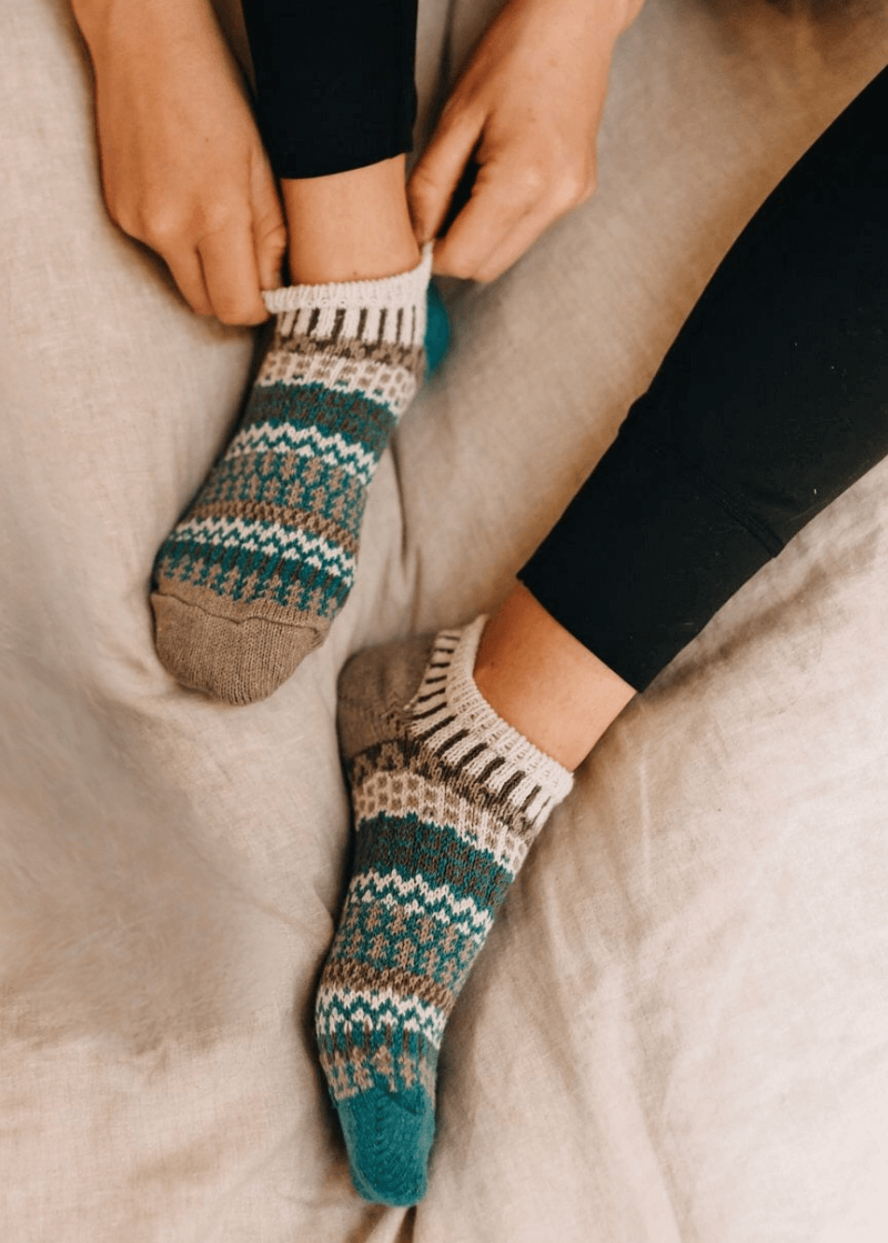 Solmate CUMIN Knitted Ankle Socks Proudly Made USA | These socks are delightfully mismatched & so very comfortable. Classy Cozy Cool Women's Boutique.