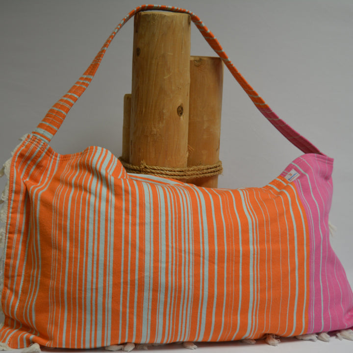 Solid 3‑in‑1 Turkish Cotton Beach Bag