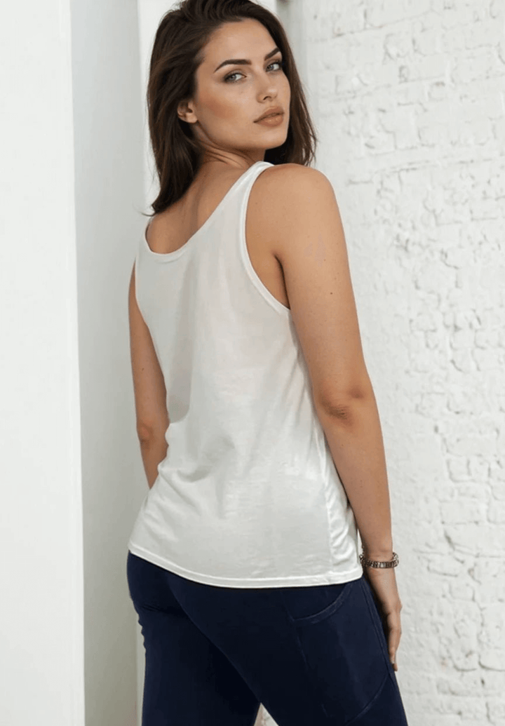 Made in USA Women's Patriotic FREEDOM Text Graphic Sustainable durable premium America-made cotton tank top | Classy Cozy Cool Made in America Boutique