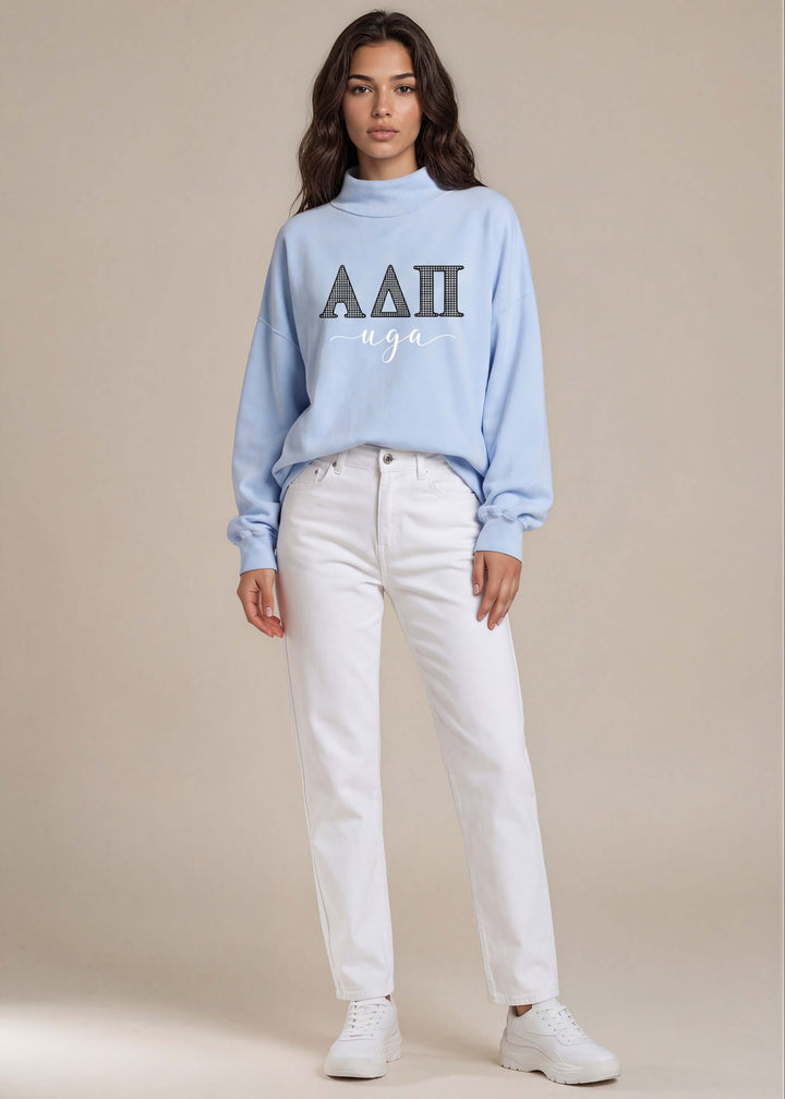 Alpha Delta Pi | UGA Edition | Mock Neck Oversized Sweatshirt