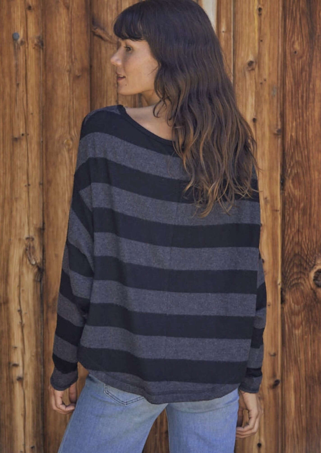 Elsa Striped Pullover Made in USA