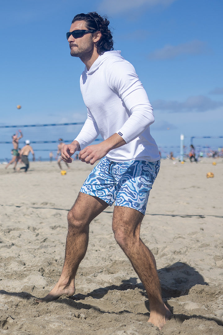 Made in USA. WSI Sportswear Men’s Illusion Mesh Sun Hoodie. Lightweight. Stretch. Breathable. Built-in UPF 50 Sun Protection.