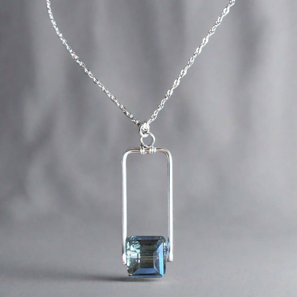 Artisan Crafted Crystal Pendant Necklace Handmade in USA