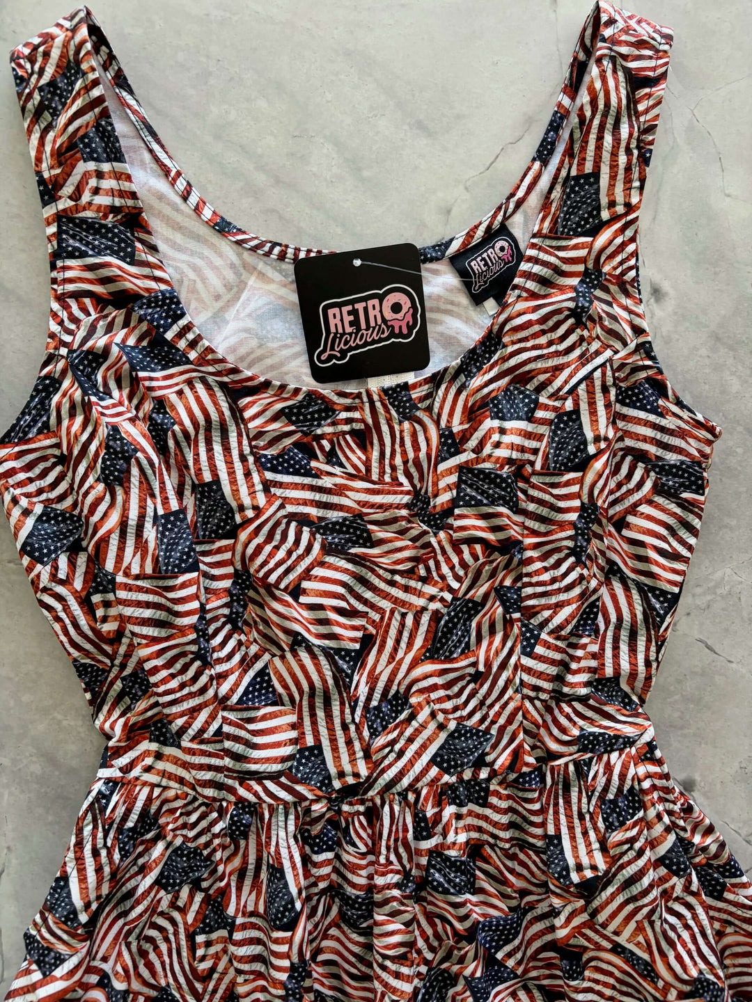 American Flag Fit &amp; Flare Dress, styled view