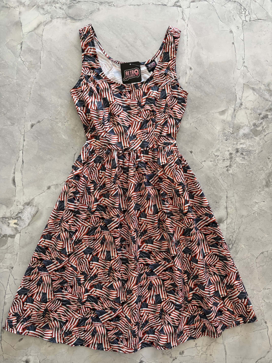 American Flag Fit &amp; Flare Dress